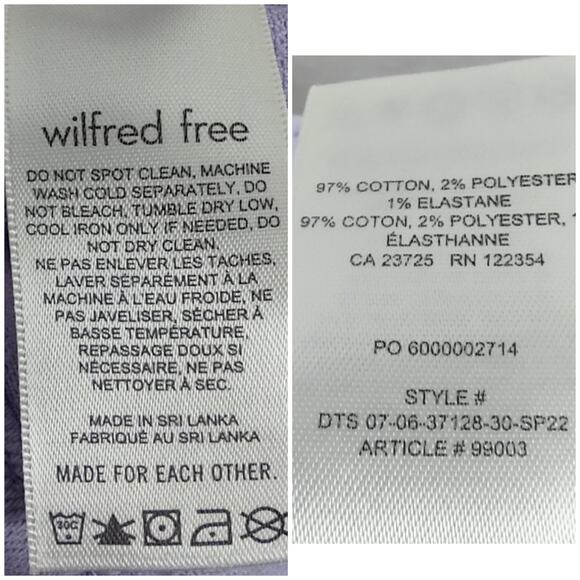 Aritzia Wilfred Free Modern Cargo Purple Pants Size 2 - Picture 16 of 16